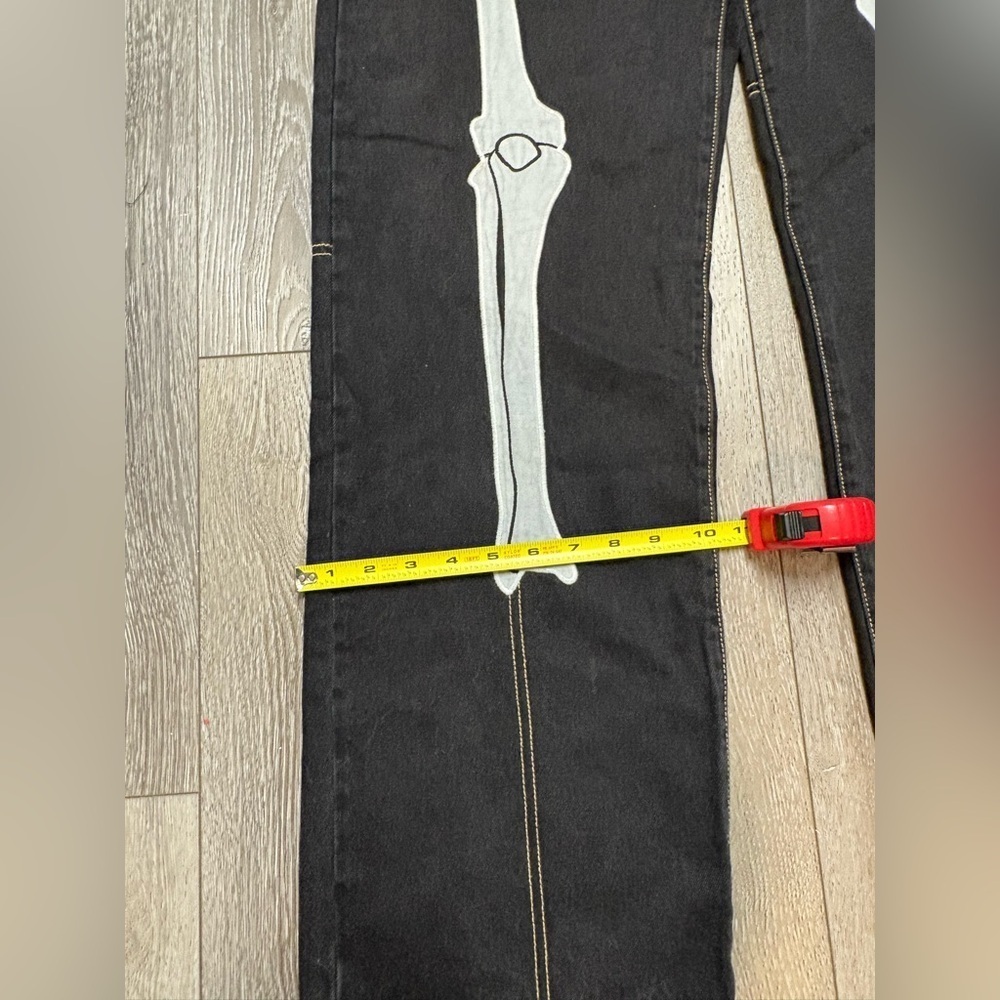Forever 21 Black Jeans with Skeleton Design - Picture 4 of 10